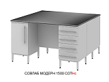 Стол островной на опорных трубах СОВЛАБ Mod. 1500 СОТ(__)